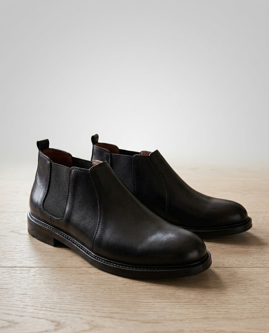 Classic Black Chelsea Boots for Men